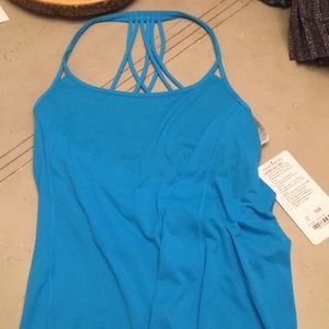 Lululemon blue workout tank top